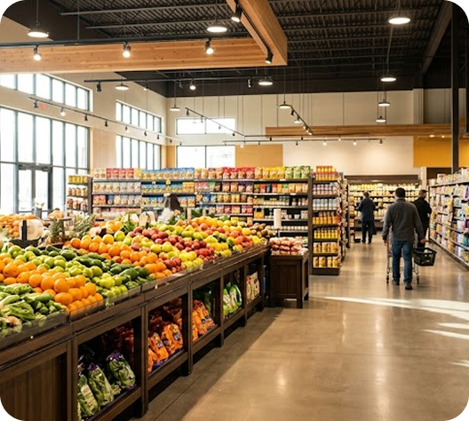 Food World Plus store interior