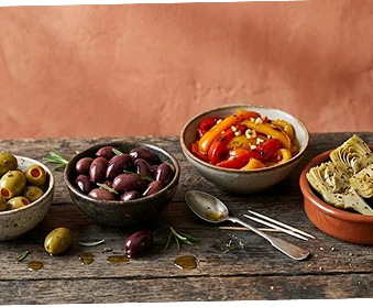 Olives and antipasti