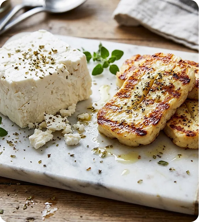 Feta And Halloumi