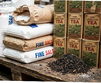 Sugar, salt and tea